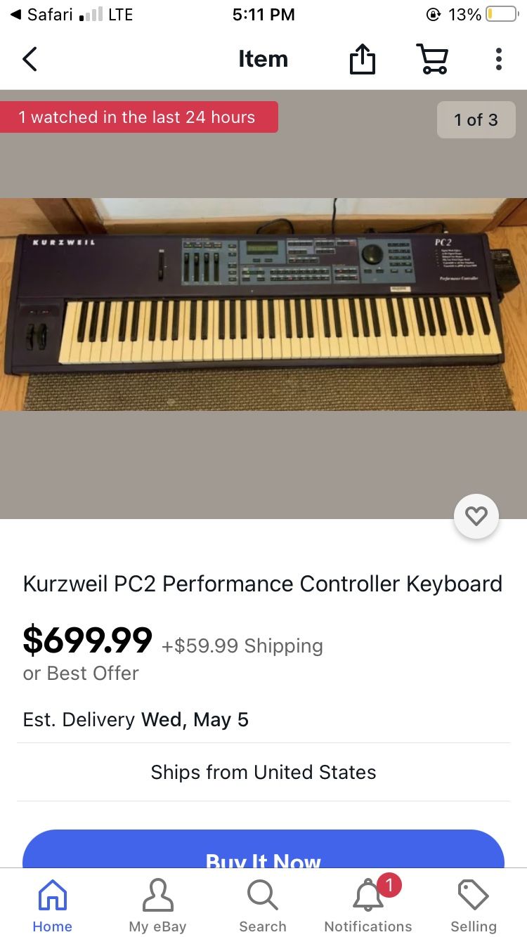 Keyboard Kurzweil Pc2