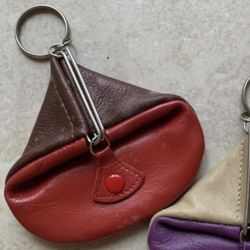 Keychain Leather Zipper Coin Purse
