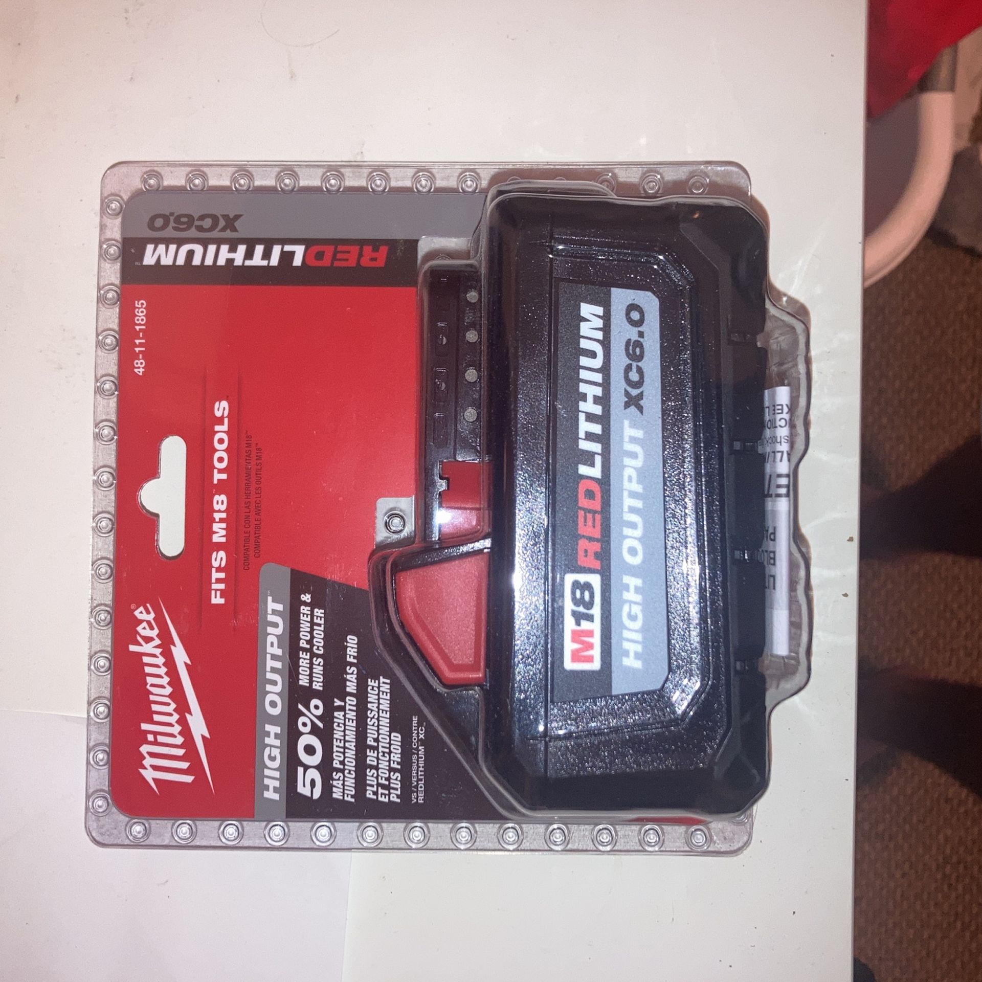 Brand new M18 6.0 Milwaukee Battery