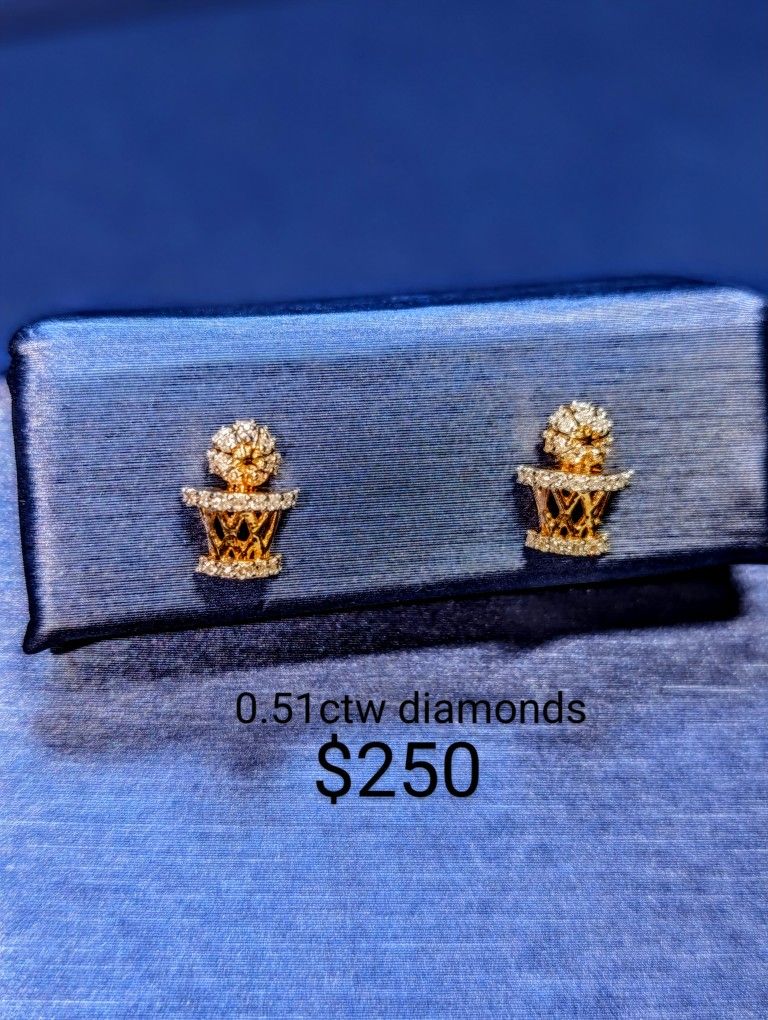 10k Gold Natural Diamonds 0.51ctw 