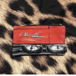 Vintage Chevrolet Zipper Pouch/ Cosmetic Bag