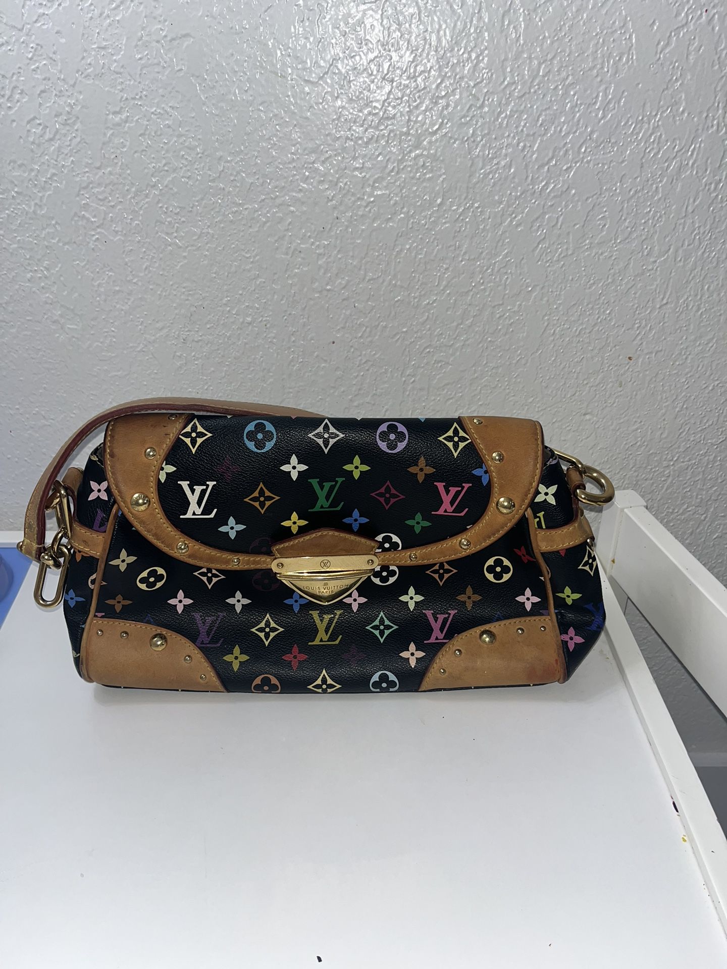 Louis Vuitton Beverly leather handbag Monogram Multicolor