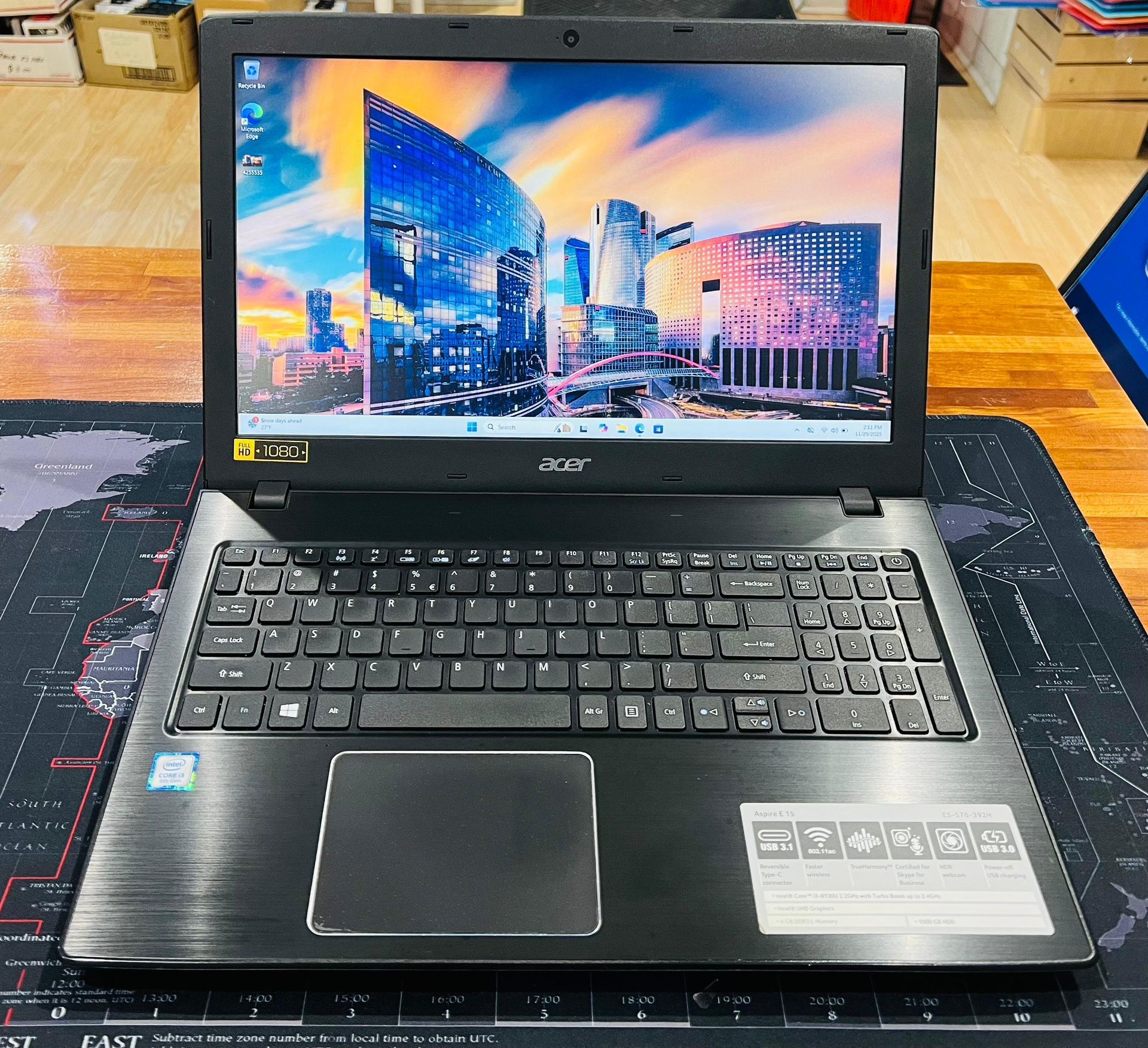 Acer Aspire E5-576 Core i3-8130u 2.20Ghz 6GB 256GB SSD Windows 11