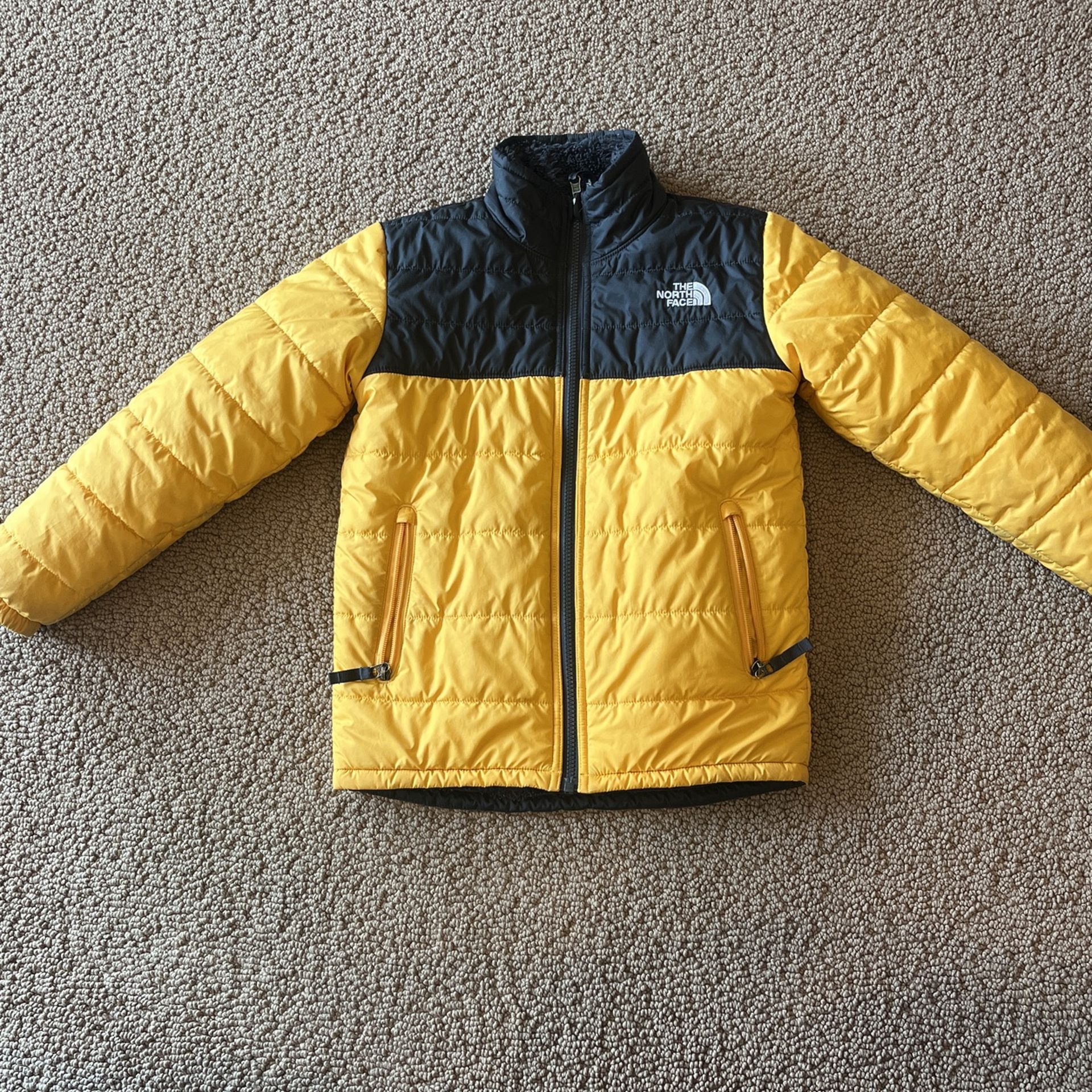 Small 7/8 Boys Reversible North Face Puffer Jacket