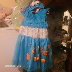 GIRLS COOKIE MONSTER COSTUME