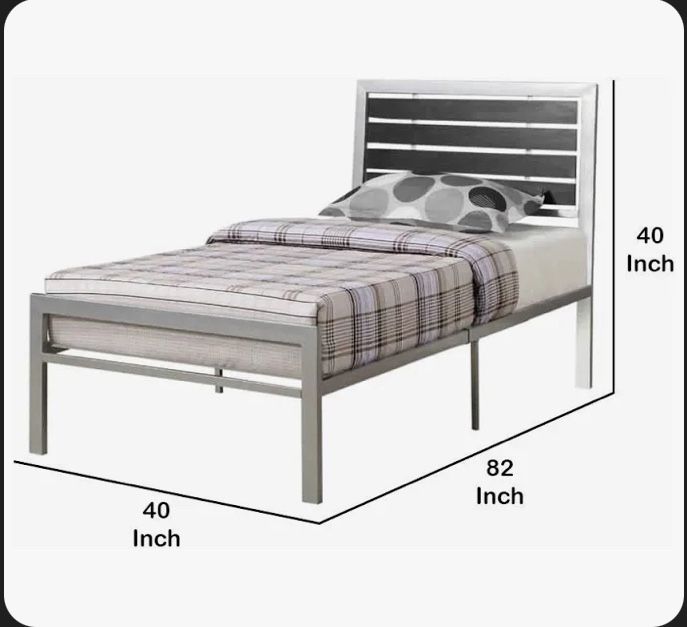 Metal Twin New Bed With Mattress Sale…