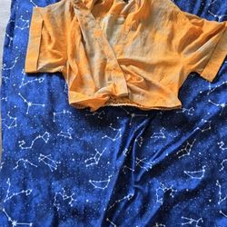 Small Orange&gray Top