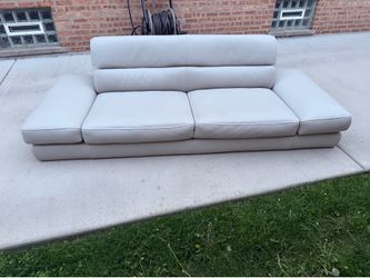 Grey Leather Couch