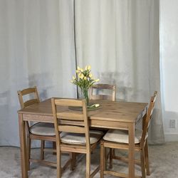 Ikea Jokkmokk Compact Dining Table & 4 Chairs READ DESCRIPTION & SEE PICS