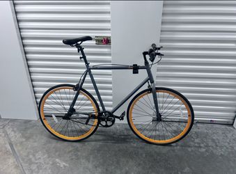 Retrospec-Harper Fixed-Gear / Single-Speed Bike - Matte Graphite and Orange / 60CM - XL