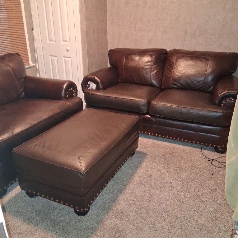 Over Sized Chair/love Seat/ Ottoman Set