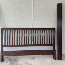 King Bed Frame With Headboard, Footboard, Sides And Slats