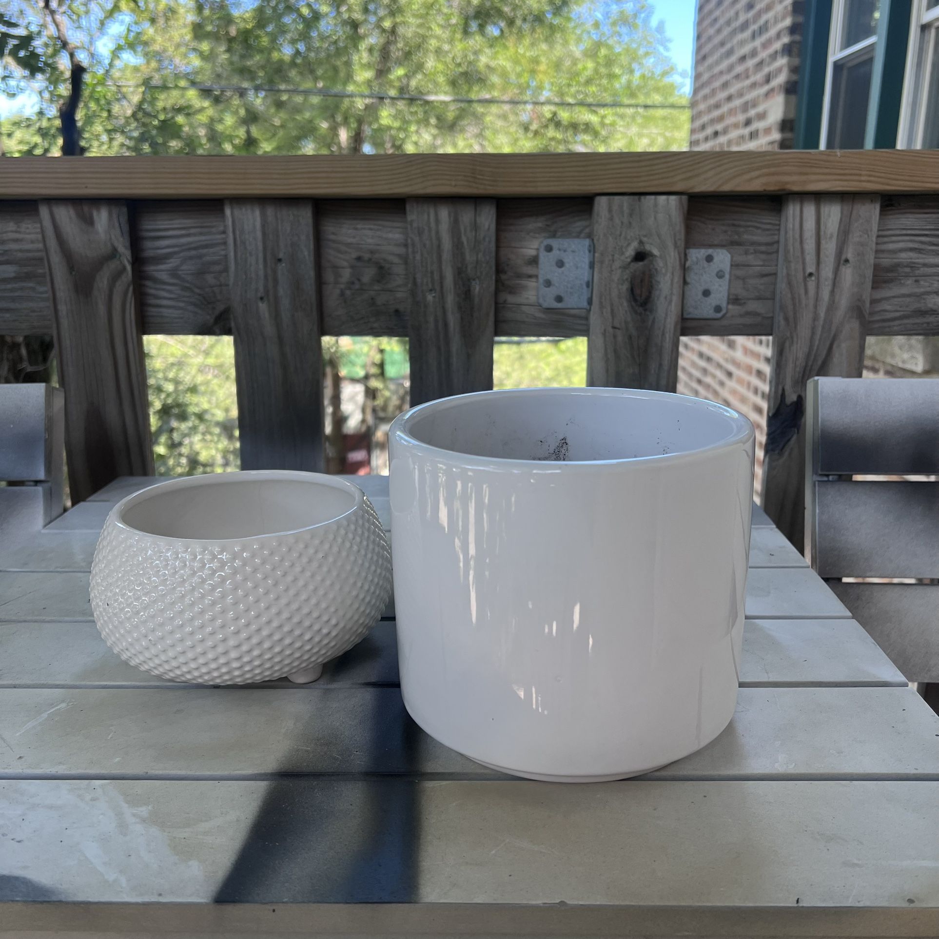 Pair Of Ceramic Pots