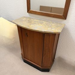 Mid century modern marble top chest