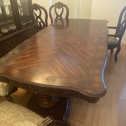 Brown China Wall And Brown Table