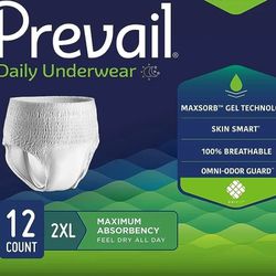 Prevail unisex daily underwear 2XL