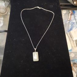 Sterling Silver Necklace with Sterling Silver Charm By Wedgwood 