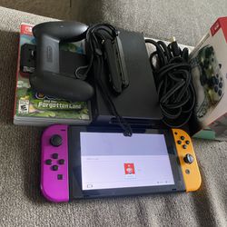 Nintendo Switch With Extra Accessories And Games