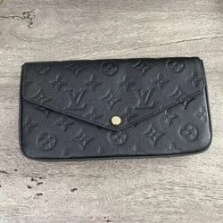 Louis Vuitton Pochette Felicie Shoulder Bag Black Leather