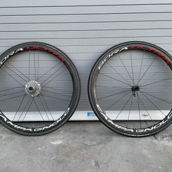 Campagnolo Bora Ultra 35 Carbon Clincher With Vittoria Tires Campagnolo 12-29 Cassette Not Enve