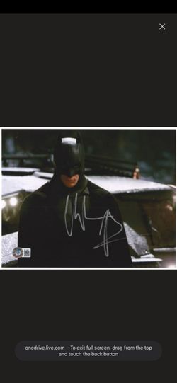 Christian Bale Signed Batman 8x10 Photo Autograph BAS Beckett Certified Dark Knight