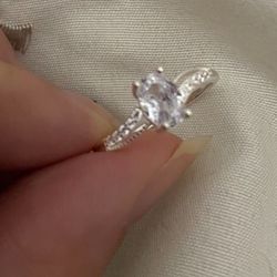 Real 925 Sterling Silver Wedding Ring Size 7