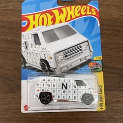 Brand New Unopened Hot Wheels Diecast Car Collectible White 70s Van Art Car