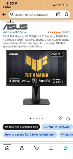 24.5 inch Gaming Monitor