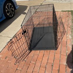 Top Paw Double-Door Folding Metal Pet Crate 36”