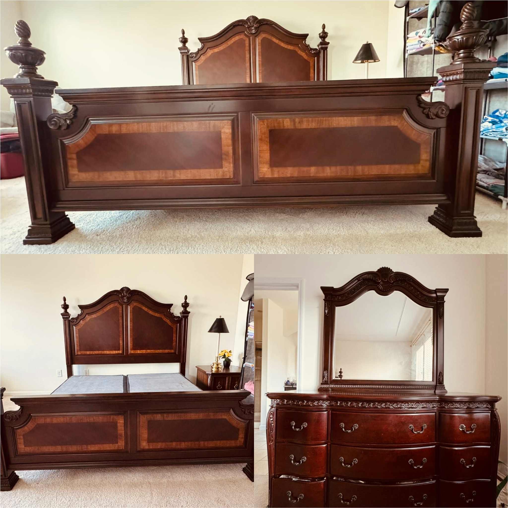 Master Head Bored And Dresser With Mirror