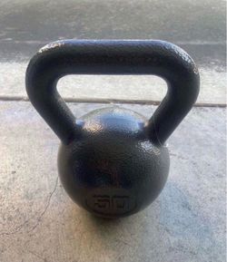 Athletic Works 50lb Kettlebell, Casting Iron, Durable