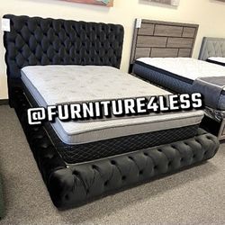 NEW QUEEN BED FRAME WITH MATTRESS 