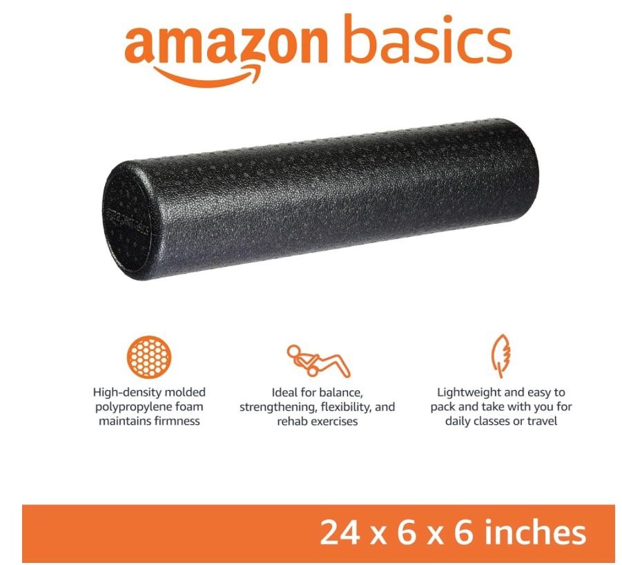 Home Gym Workout 💪  Exercise Equipment - 24x6 Foam Roller For Recovery, Rehab, Balance, Stretching 
