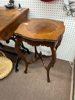 Antique Rosewood Inlay French Style End Table