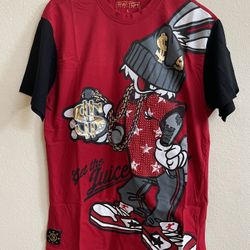 Men's Switch Bugs Bunny Looney Tunes Red Shirt Size Large
