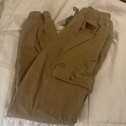 Girls Khaki Joggers Size 1