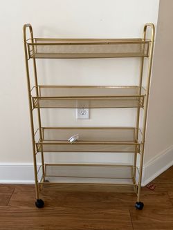 Gold 4-Tier Storage Cart - open to offers