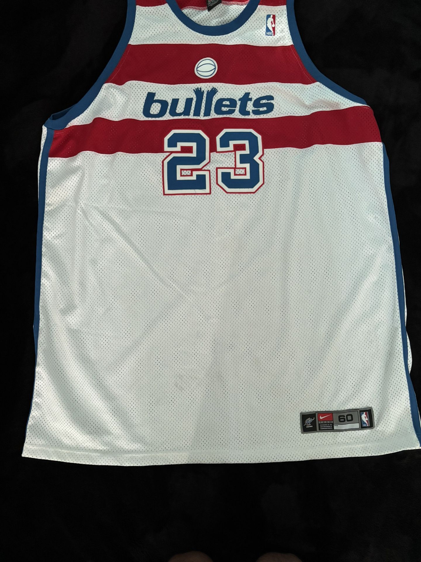 AUTHENTIC NIKE NBA Washington Bullets Michael Jordan Jersey SZ 60