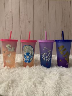 Color changing cups