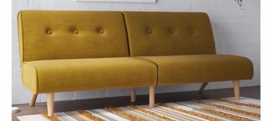 Yellow convertible couch