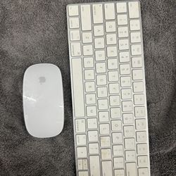 Apple Magic Keyboard Wireless Bluetooth Rechargeable Works with Mac iPad iPhone + Apple Magic Mouse