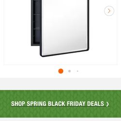 Farm house recessed rectangular bathroom mirror