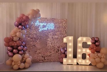 Rose gold shimmer wall