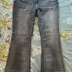 NEW Seven7 Jeans Flared Boho Bohemian Western Denim Pants Size 18R Women’s