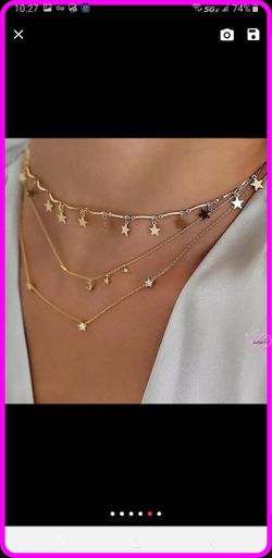 Gold color Choker Necklace for women Long moon Tassel Pendant Chain Necklaces & Pendants Laces velvet chokers Fashion Jewelry