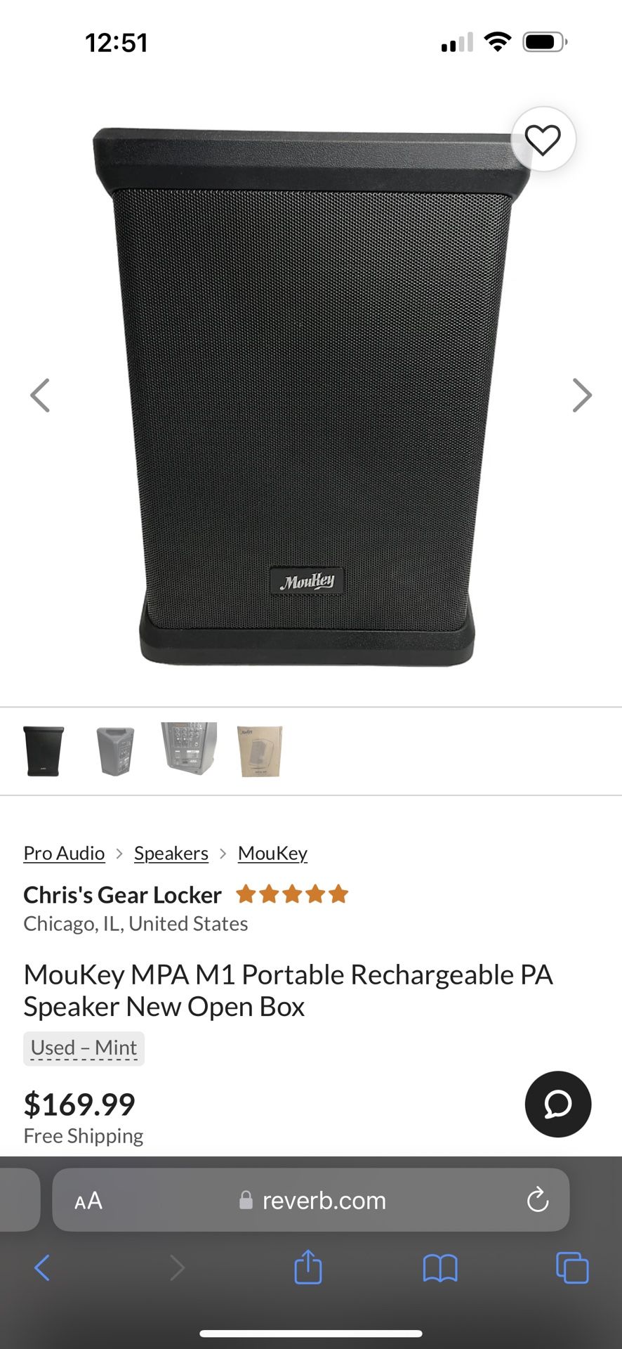 MouKey MPA M1 Portable Rechargeable PA Speaker New Open Box
