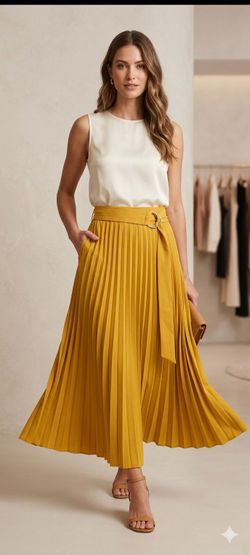 Falda color amarillo 💛