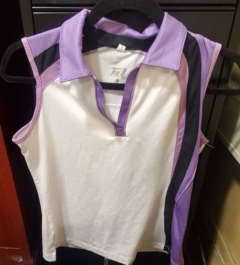 TAIL SLEEVELESS WOMEN'S GOLF SHIRT SMALL