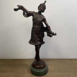 Antique 19" Armand Godard "Danseuse Orientale" Bronze Sculpture - Signed