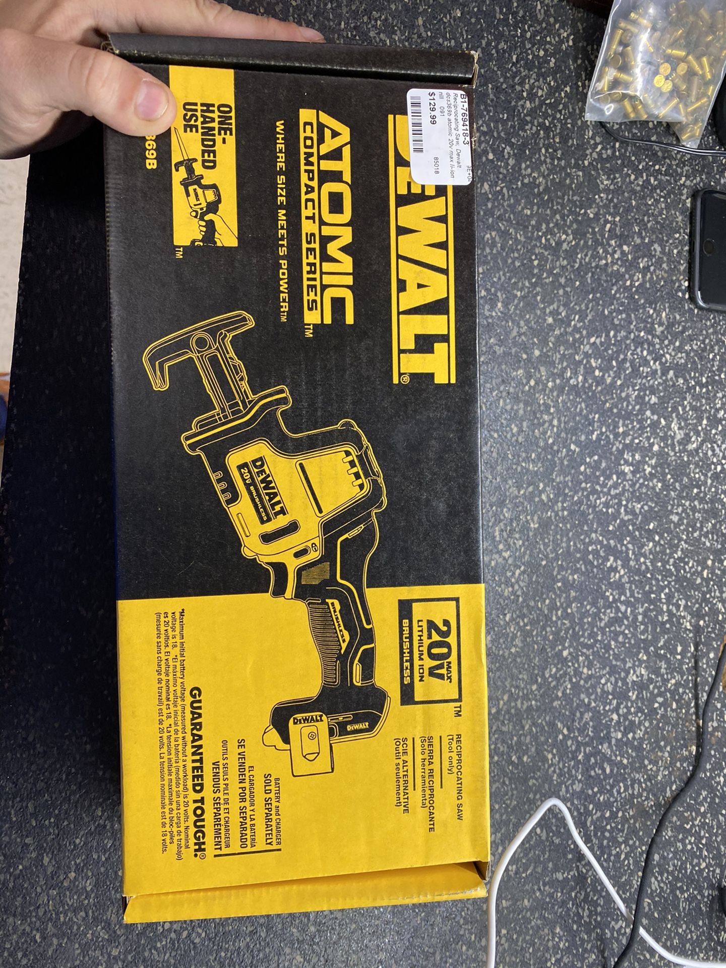 Brand New Dewalt Atomic Series One Handed Reciprocating Saw Tool Only 